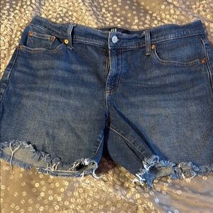 GAP Factory Blue Jean Shorts Distressed Style